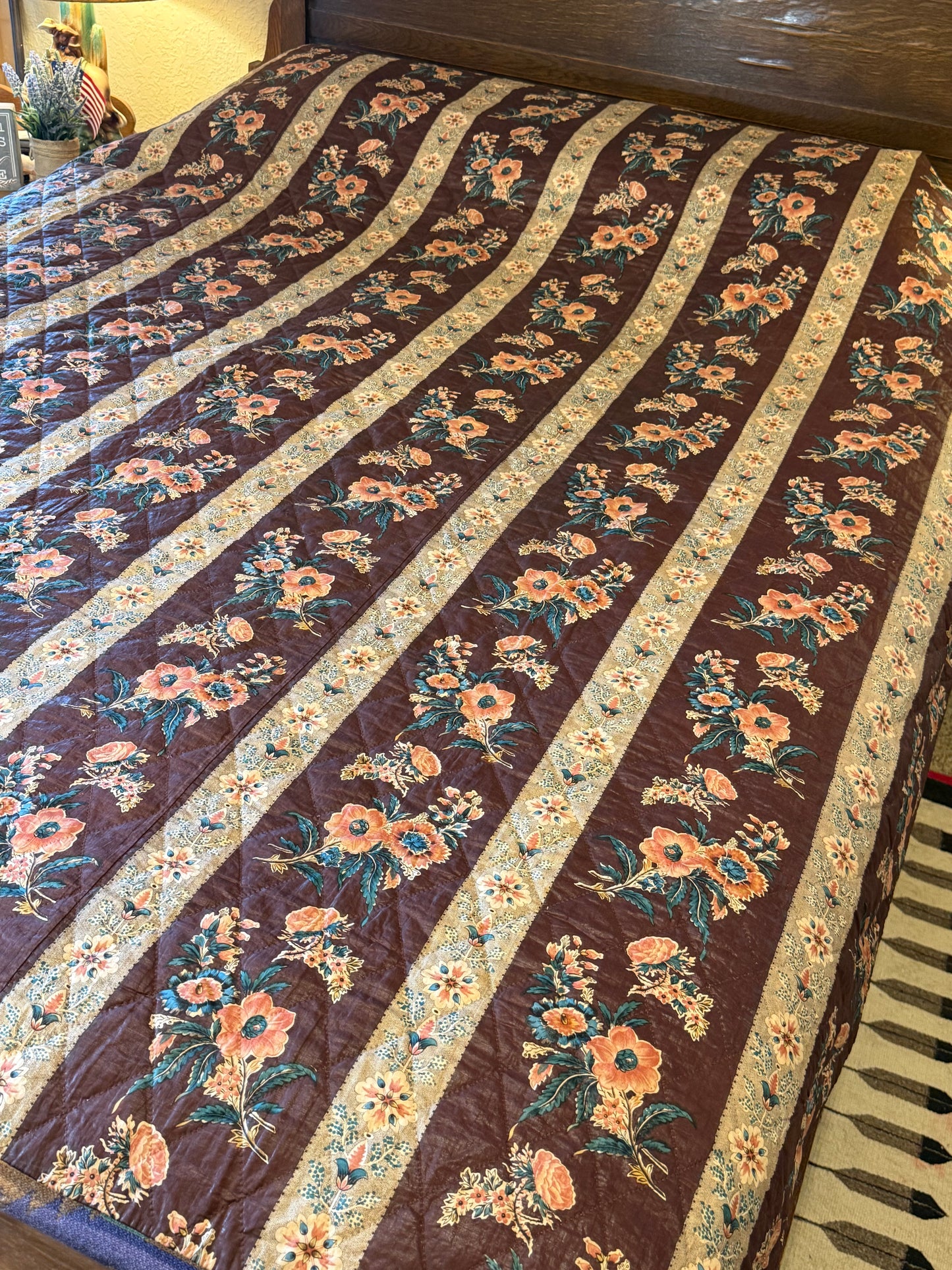 Fantastic Early Circa 1830’s Chintz Quilt