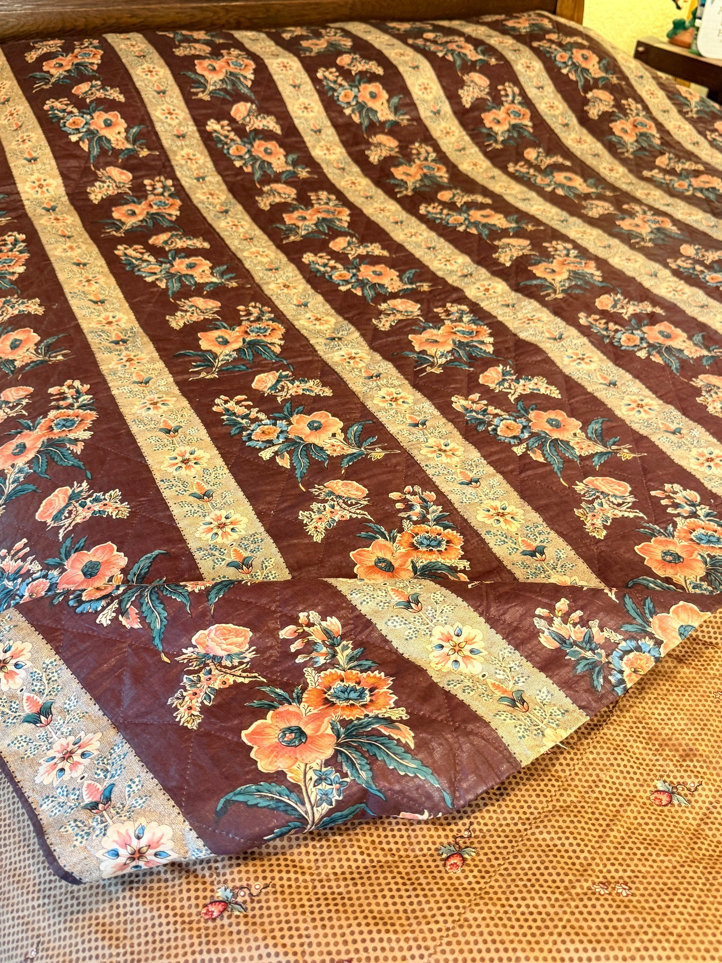 Fantastic Early Circa 1830’s Chintz Quilt