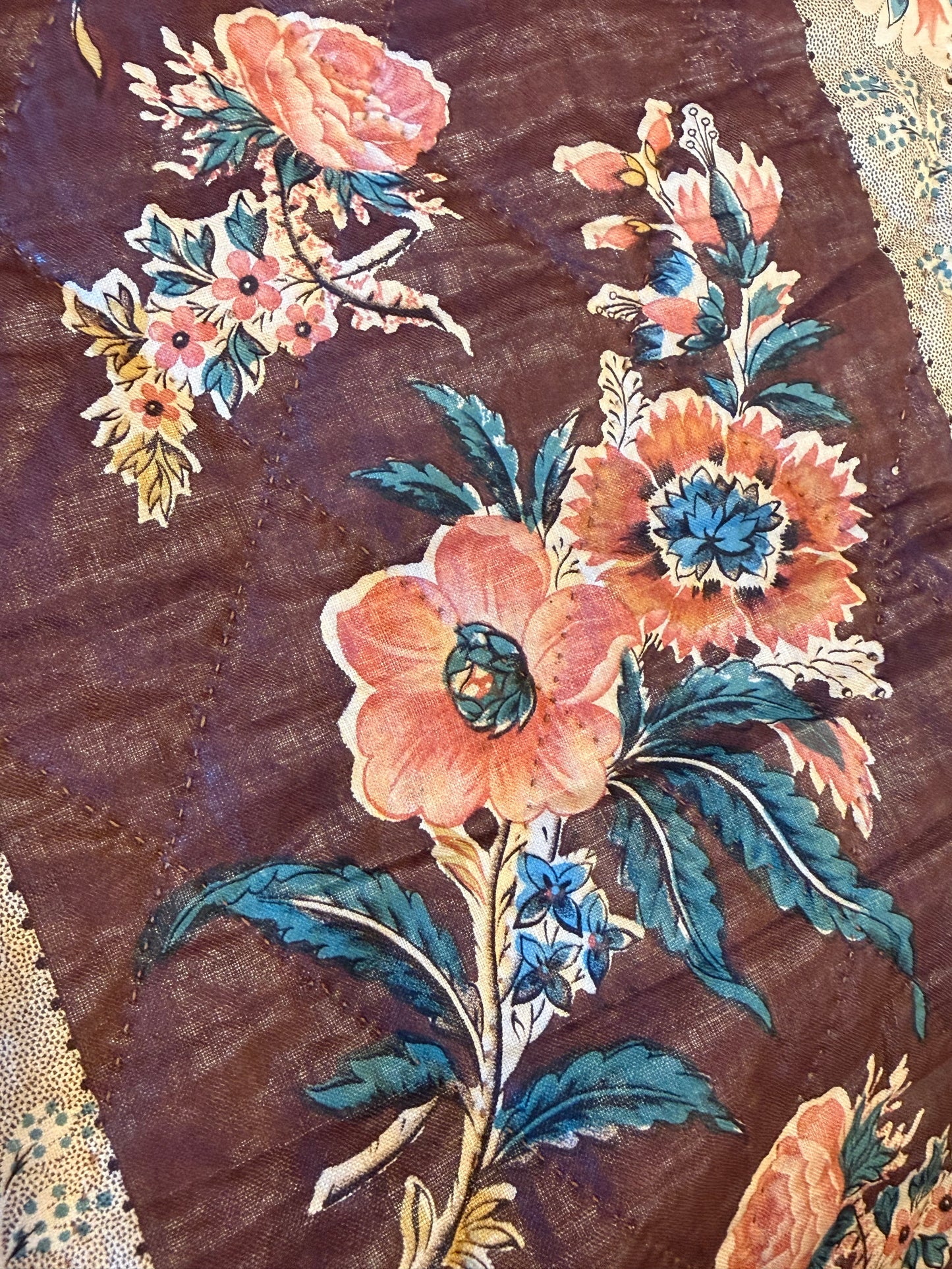 Fantastic Early Circa 1830’s Chintz Quilt