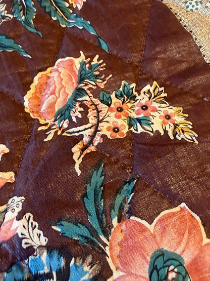 Fantastic Early Circa 1830’s Chintz Quilt
