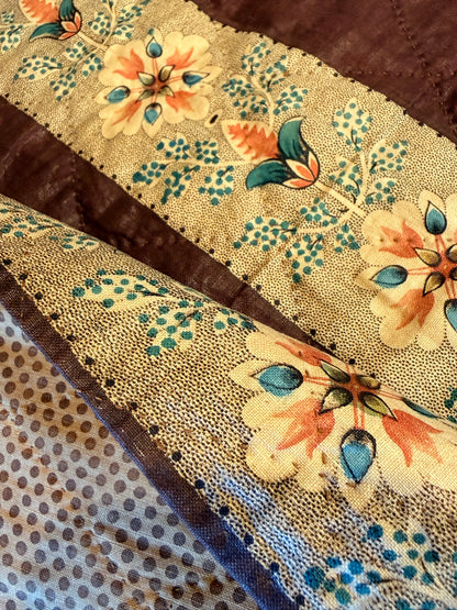 Fantastic Early Circa 1830’s Chintz Quilt