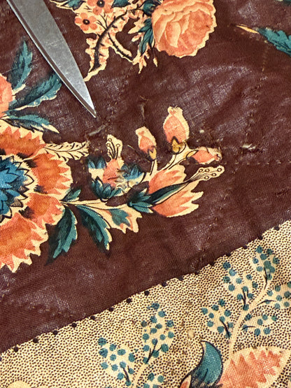 Fantastic Early Circa 1830’s Chintz Quilt