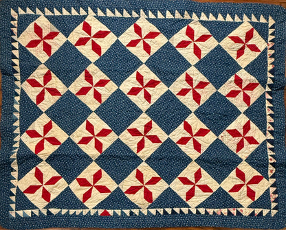 Variable Stars Original Crib Quilt with Sawtooth Border