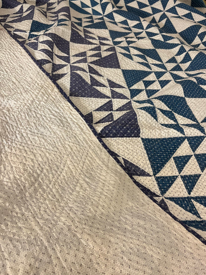 Corn and Beans Quilt in Blues