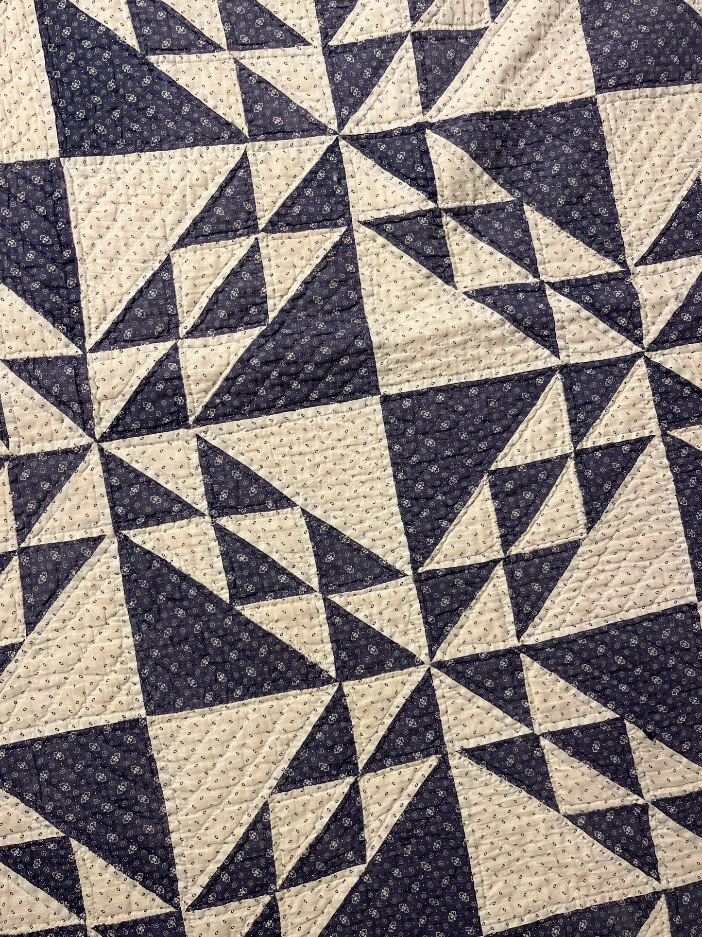 Corn and Beans Quilt in Blues
