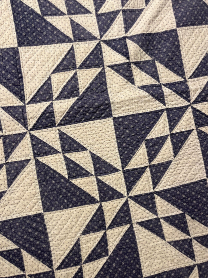 Corn and Beans Quilt in Blues