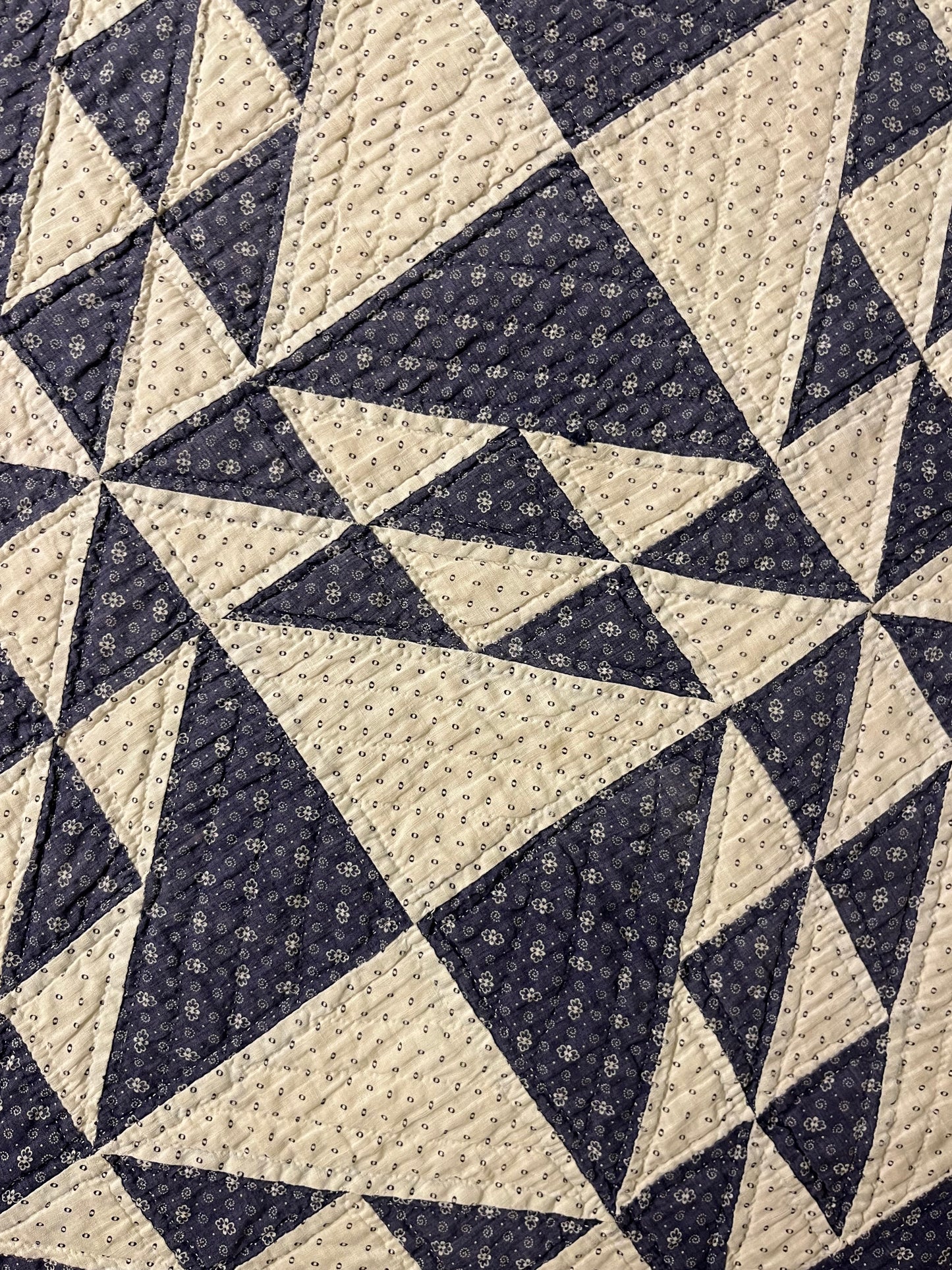 Corn and Beans Quilt in Blues