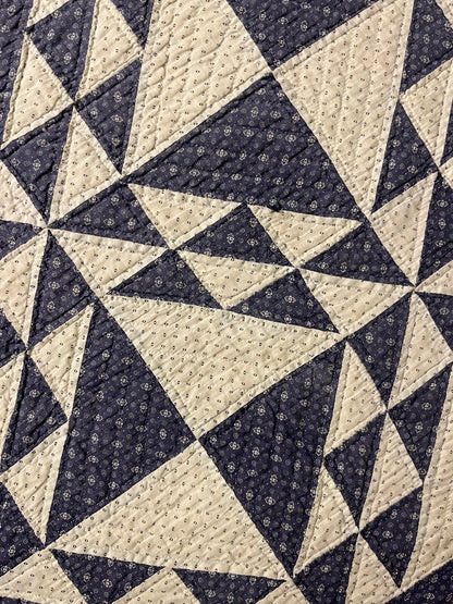 Corn and Beans Quilt in Blues
