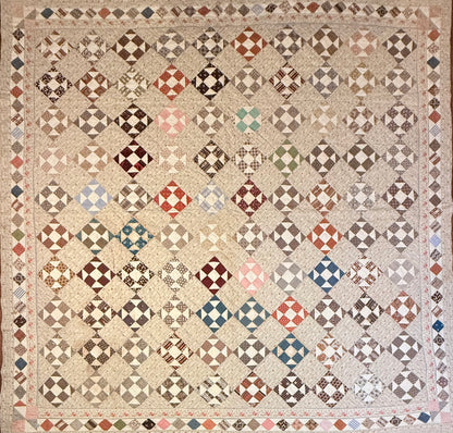 Early Shoofly Quilt with Blocks Border