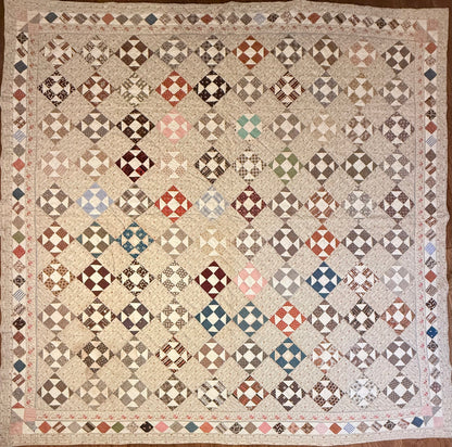 Early Shoofly Quilt with Blocks Border