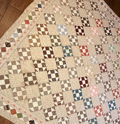 Early Shoofly Quilt with Blocks Border