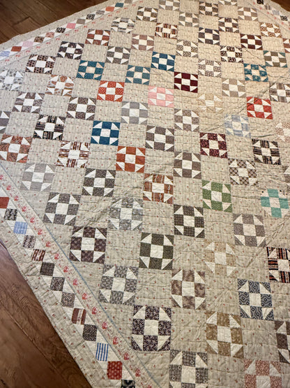 Early Shoofly Quilt with Blocks Border