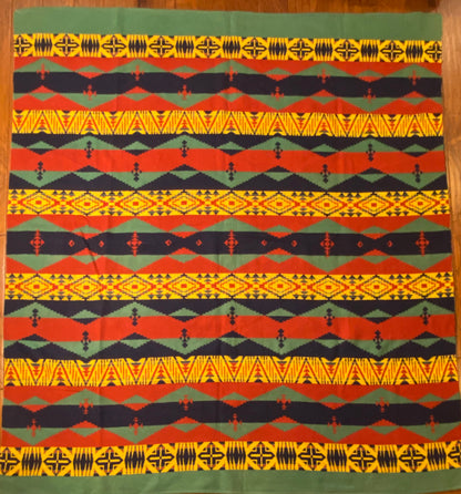 Handsome Beacon Indian Camp Blanket- red, green, blue, yellow