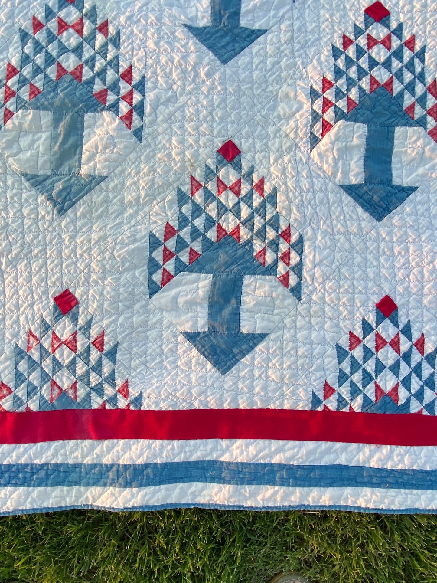 Tree of Life Quilt-  Red/ White/Blue SOLD