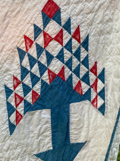 Tree of Life Quilt-  Red/ White/Blue SOLD