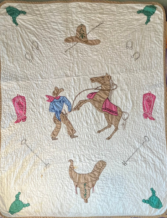 Cowboy and His Horse Quilt -The Western