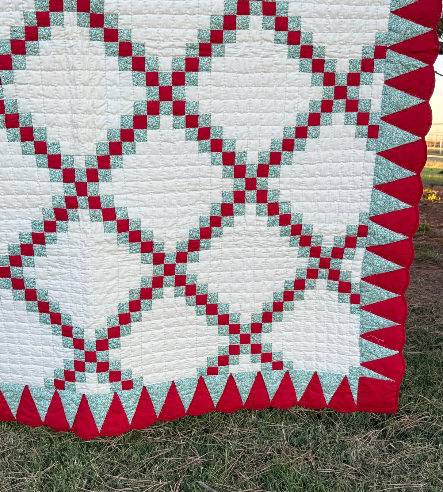 Double Irish Quilt with Cone Border