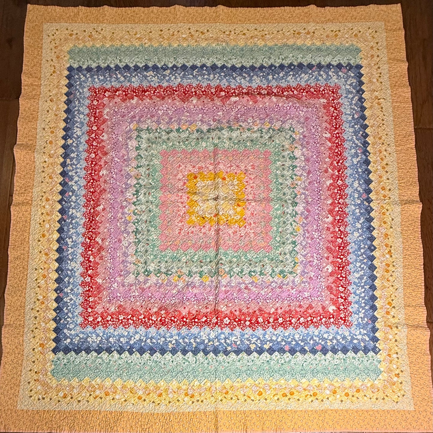 Patchwork Around the World Quilt