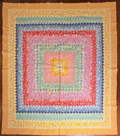 Patchwork Around the World Quilt