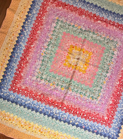 Patchwork Around the World Quilt