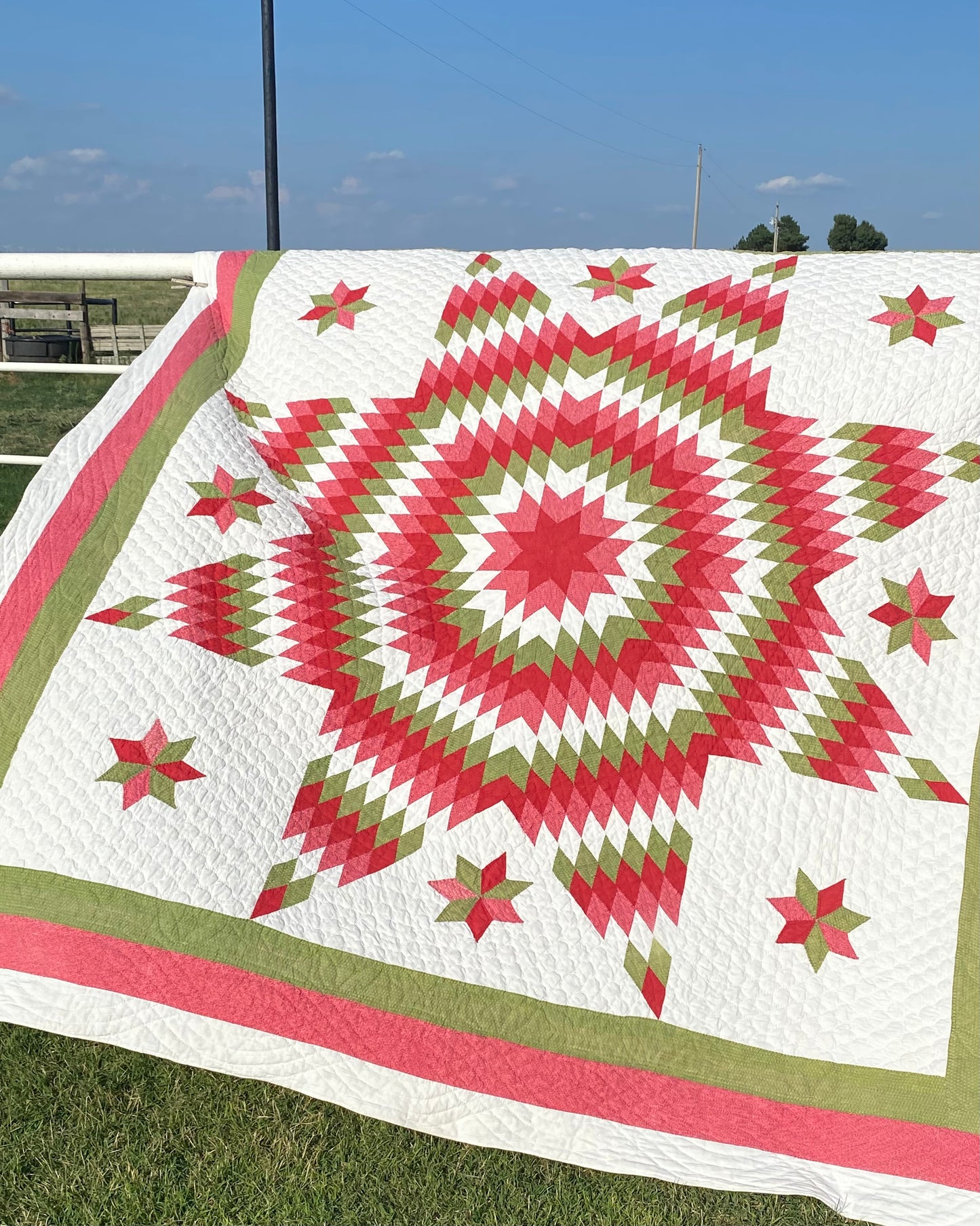 Star of Bethlehem Quilt with Floating Stars~~ Sold