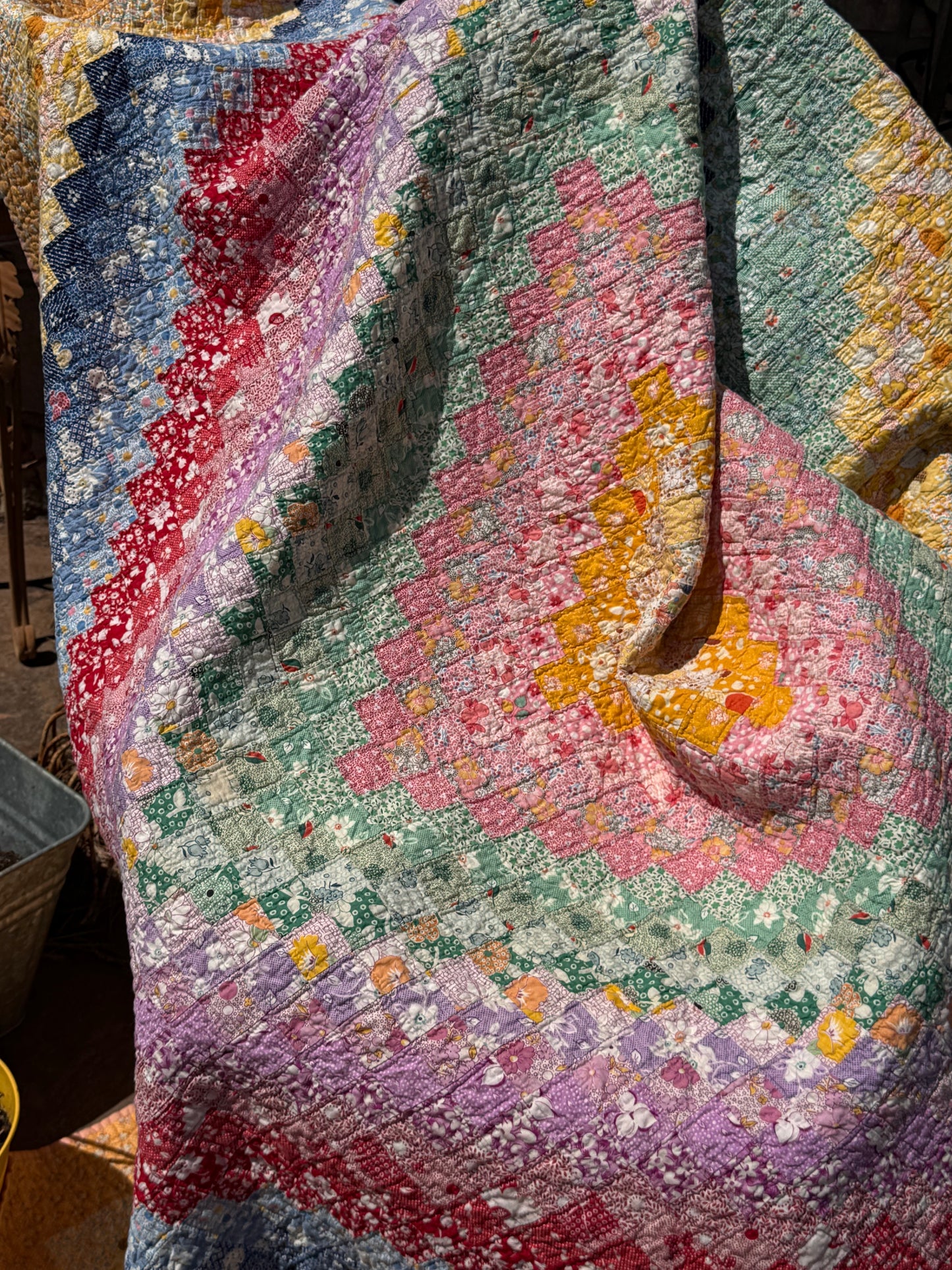 Patchwork Around the World Quilt