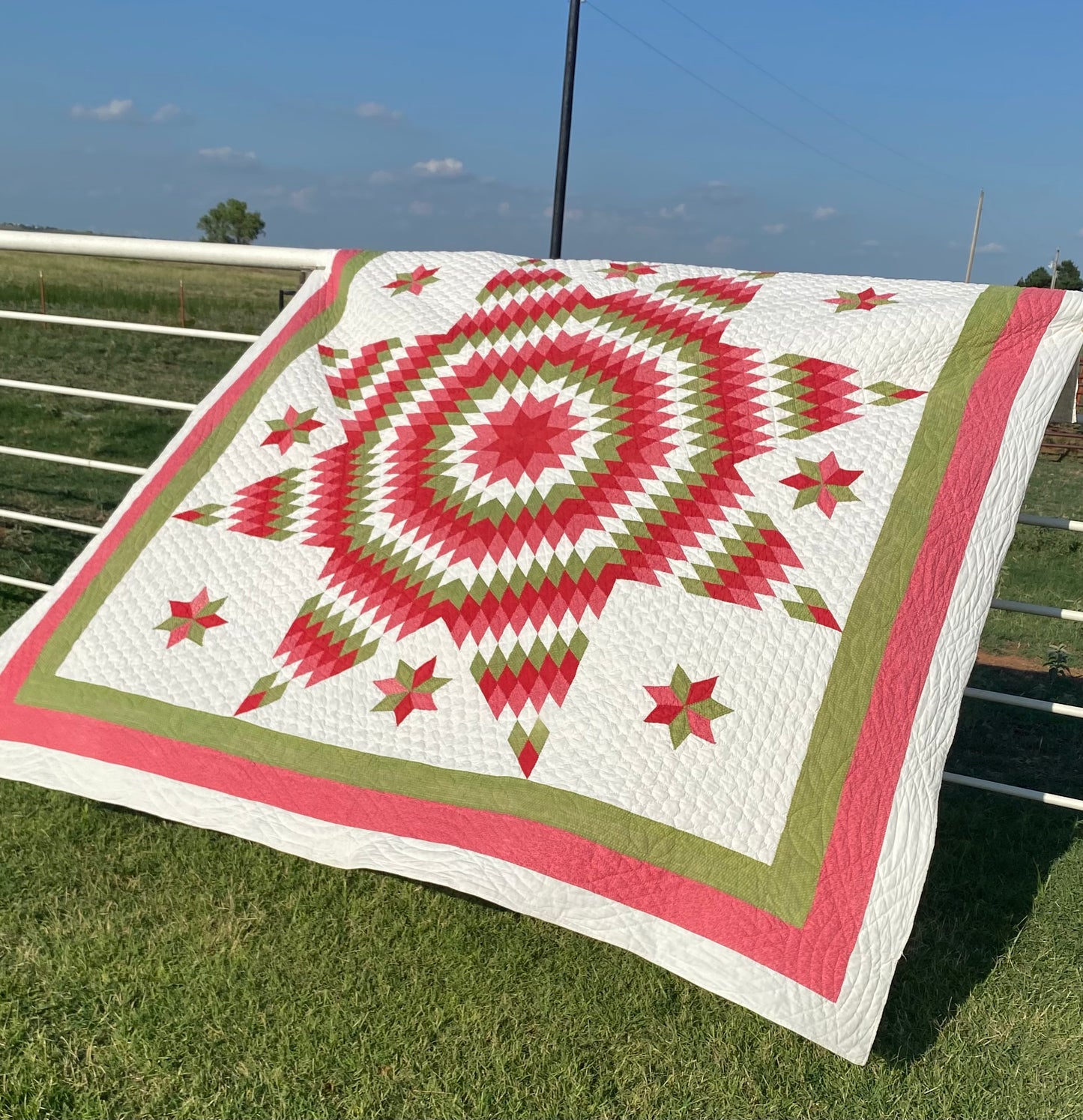 Star of Bethlehem Quilt with Floating Stars~~ Sold