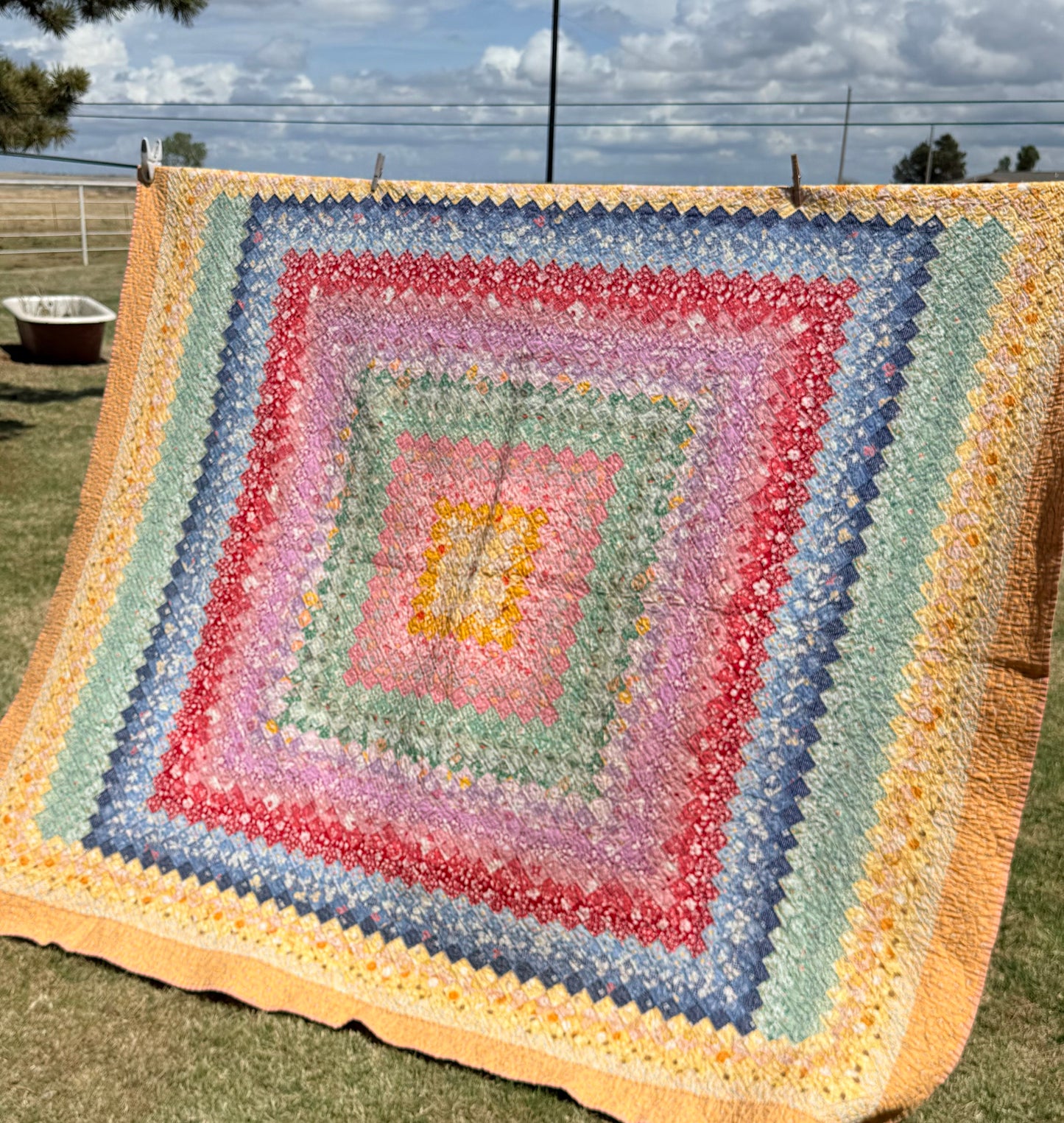 Patchwork Around the World Quilt