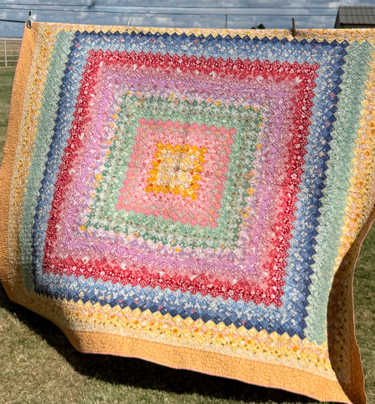 Patchwork Around the World Quilt