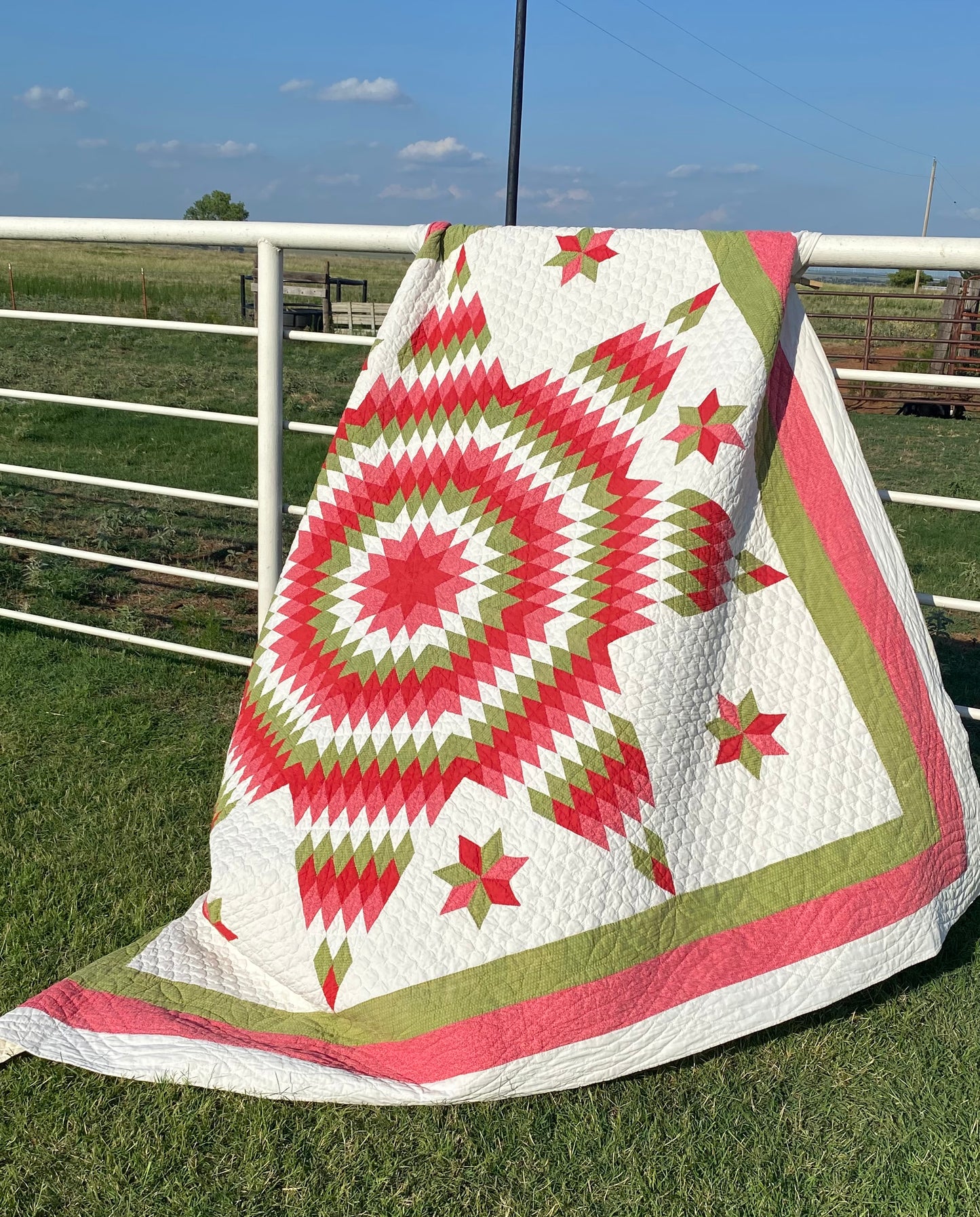 Star of Bethlehem Quilt with Floating Stars~~ Sold