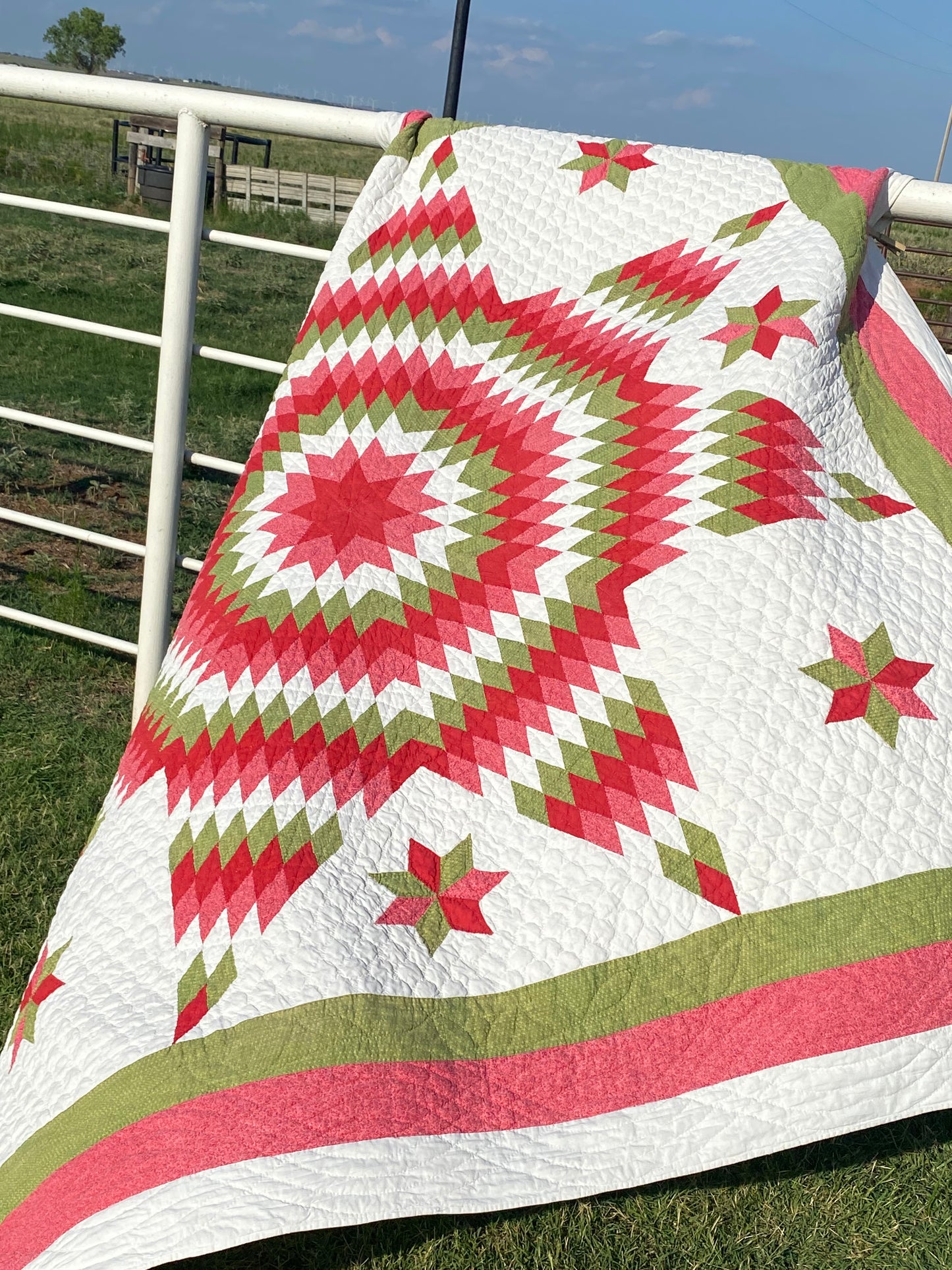 Star of Bethlehem Quilt with Floating Stars~~ Sold