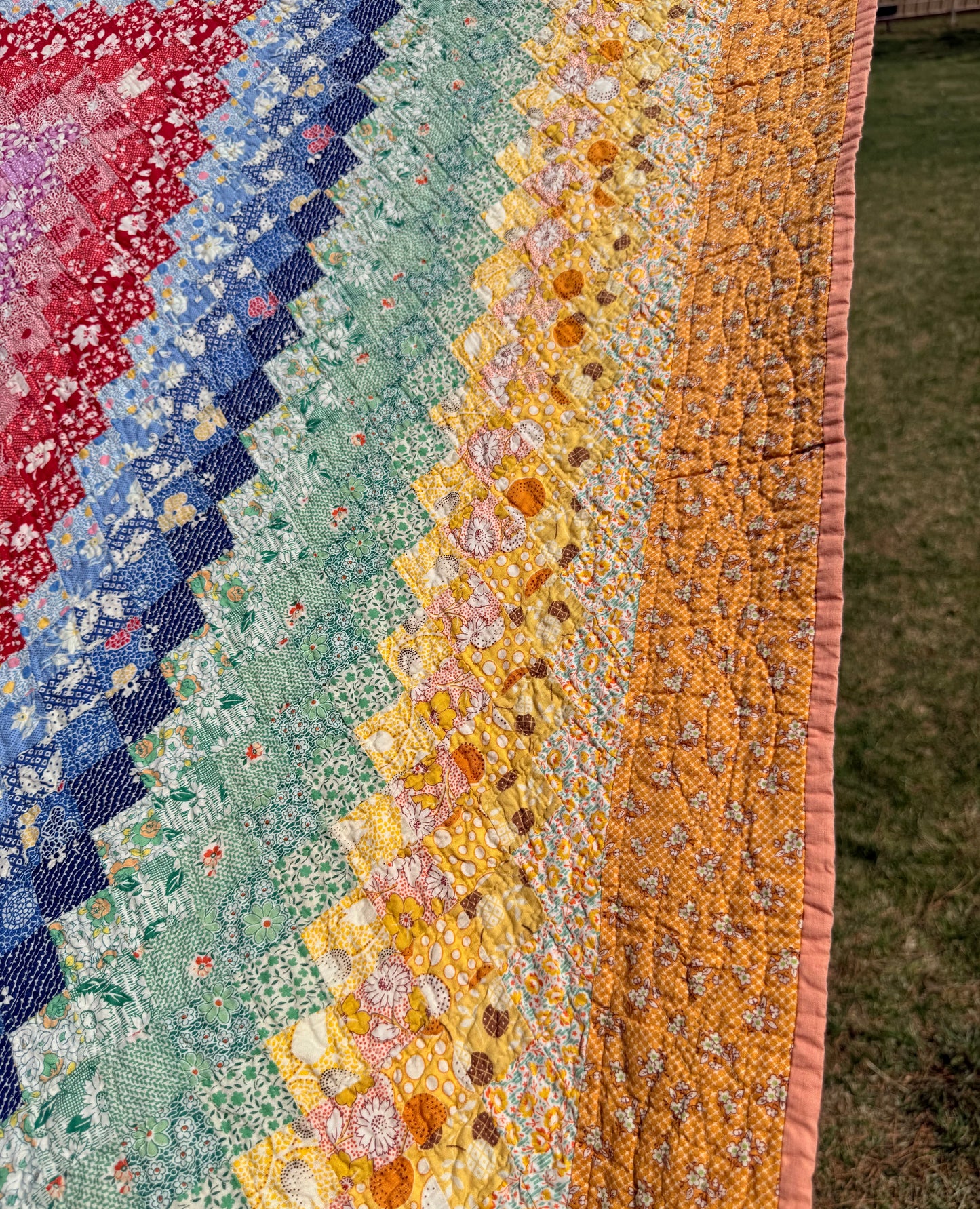 Patchwork Around the World Quilt
