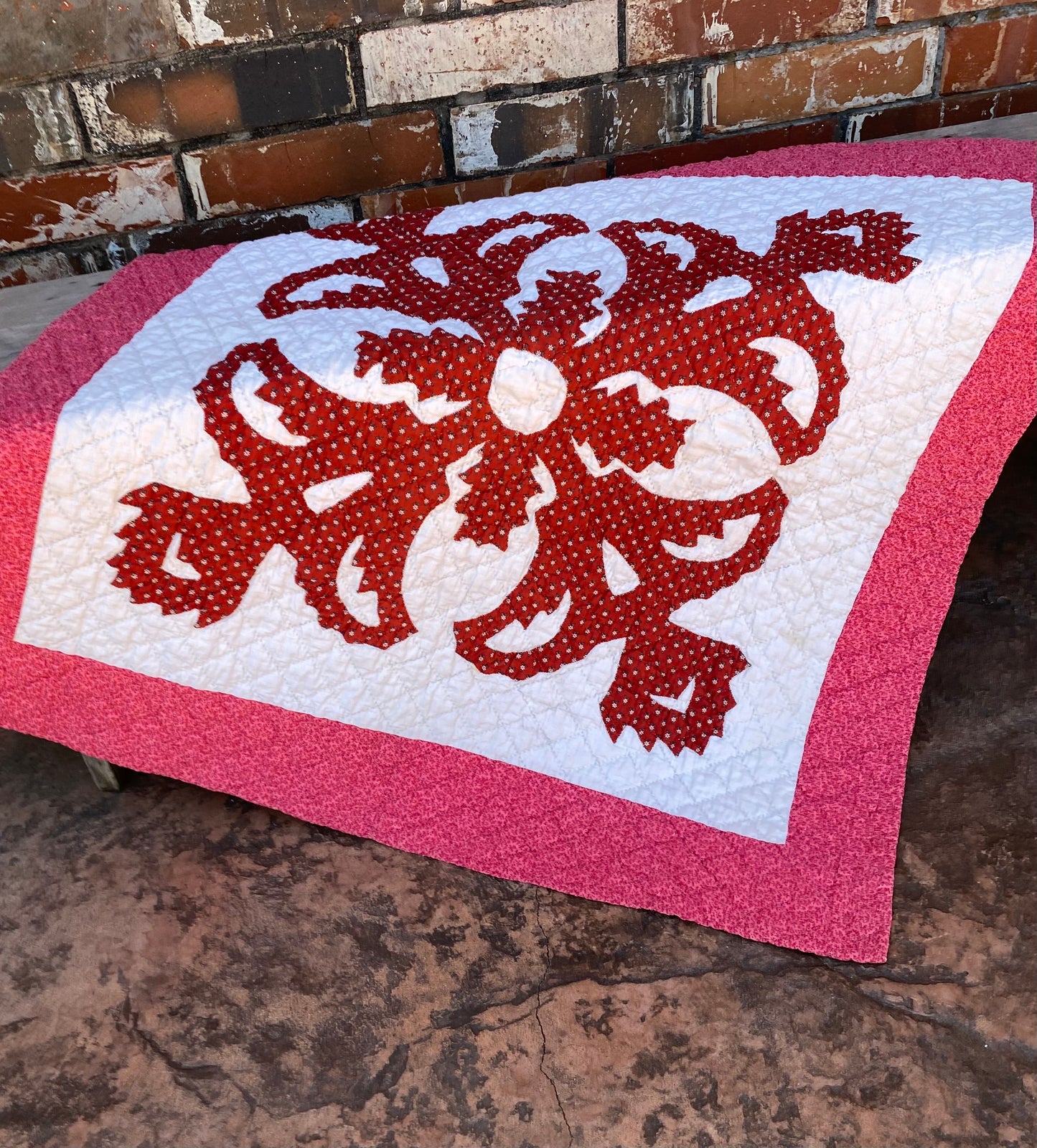 Coxcomb Crib Quilt - Applique