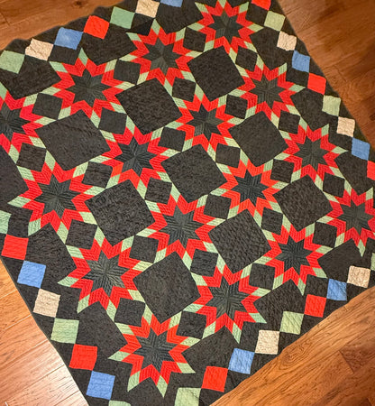 Outstanding Touching Star in a Star Quilt
