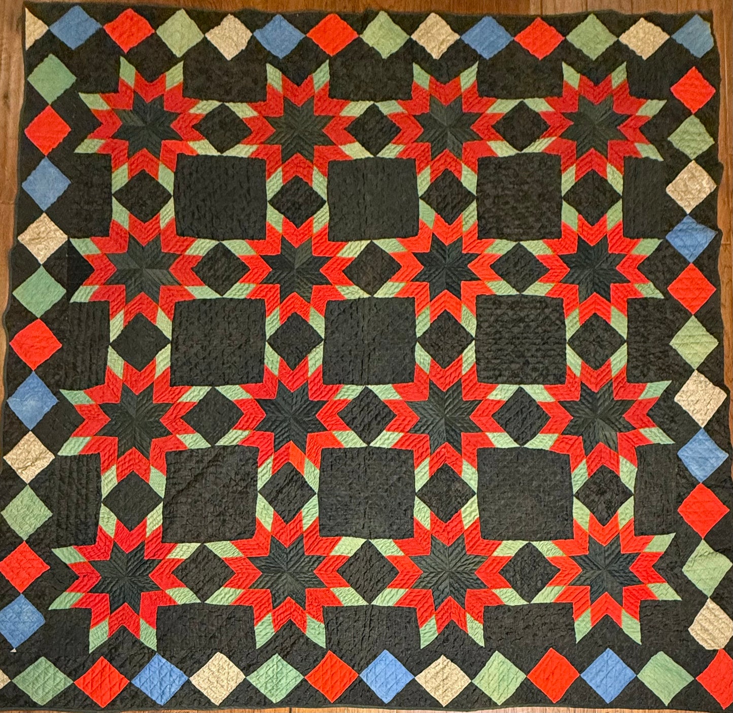 Outstanding Touching Star in a Star Quilt
