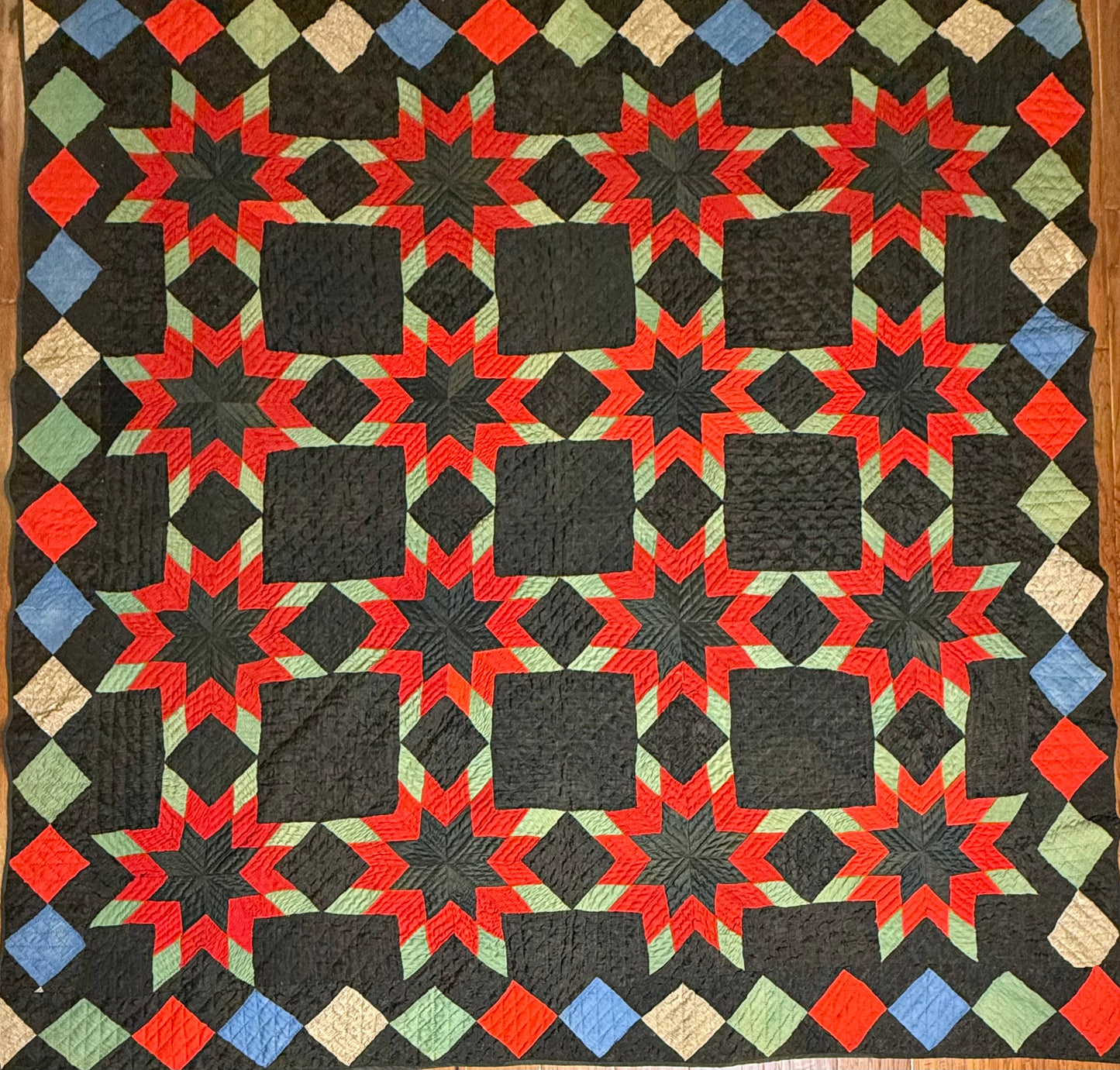 Outstanding Touching Star in a Star Quilt