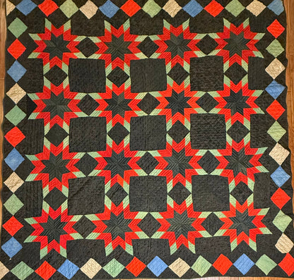 Outstanding Touching Star in a Star Quilt