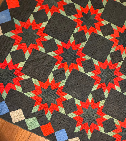Outstanding Touching Star in a Star Quilt