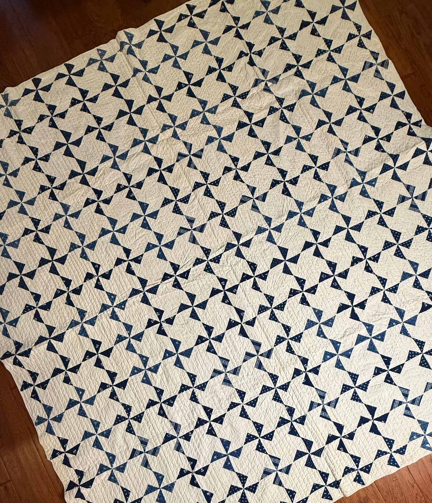 Indigo Mini Pinwheels Quilt