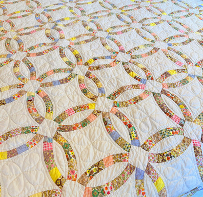 Small Scale Double Wedding Ring Quilt