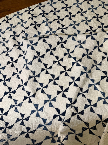 Indigo Mini Pinwheels Quilt