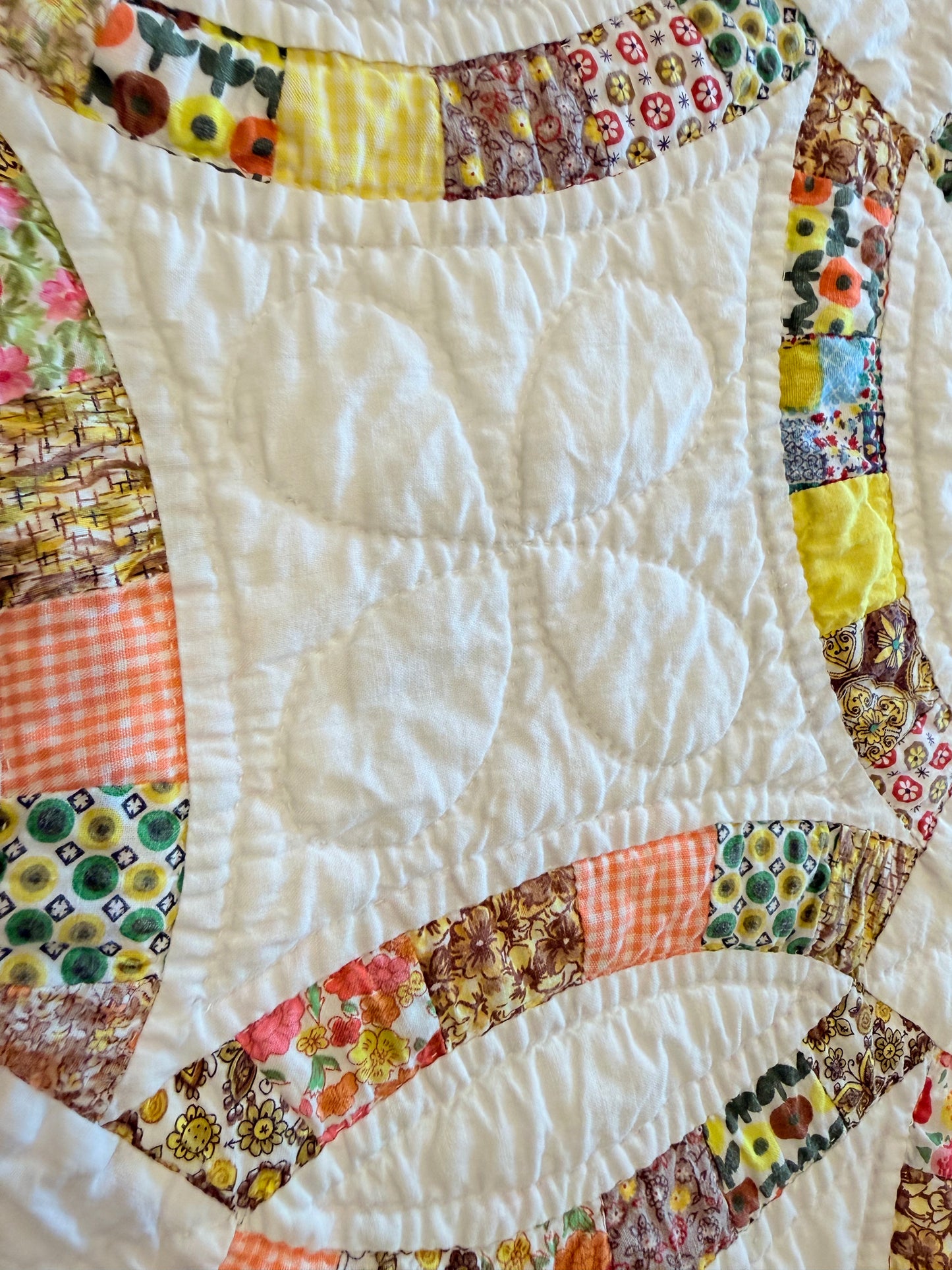 Small Scale Double Wedding Ring Quilt