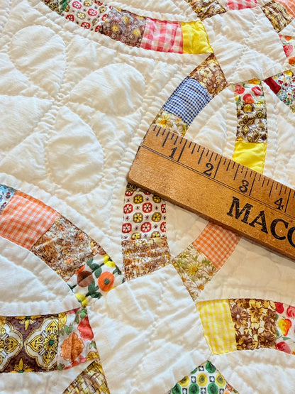 Small Scale Double Wedding Ring Quilt