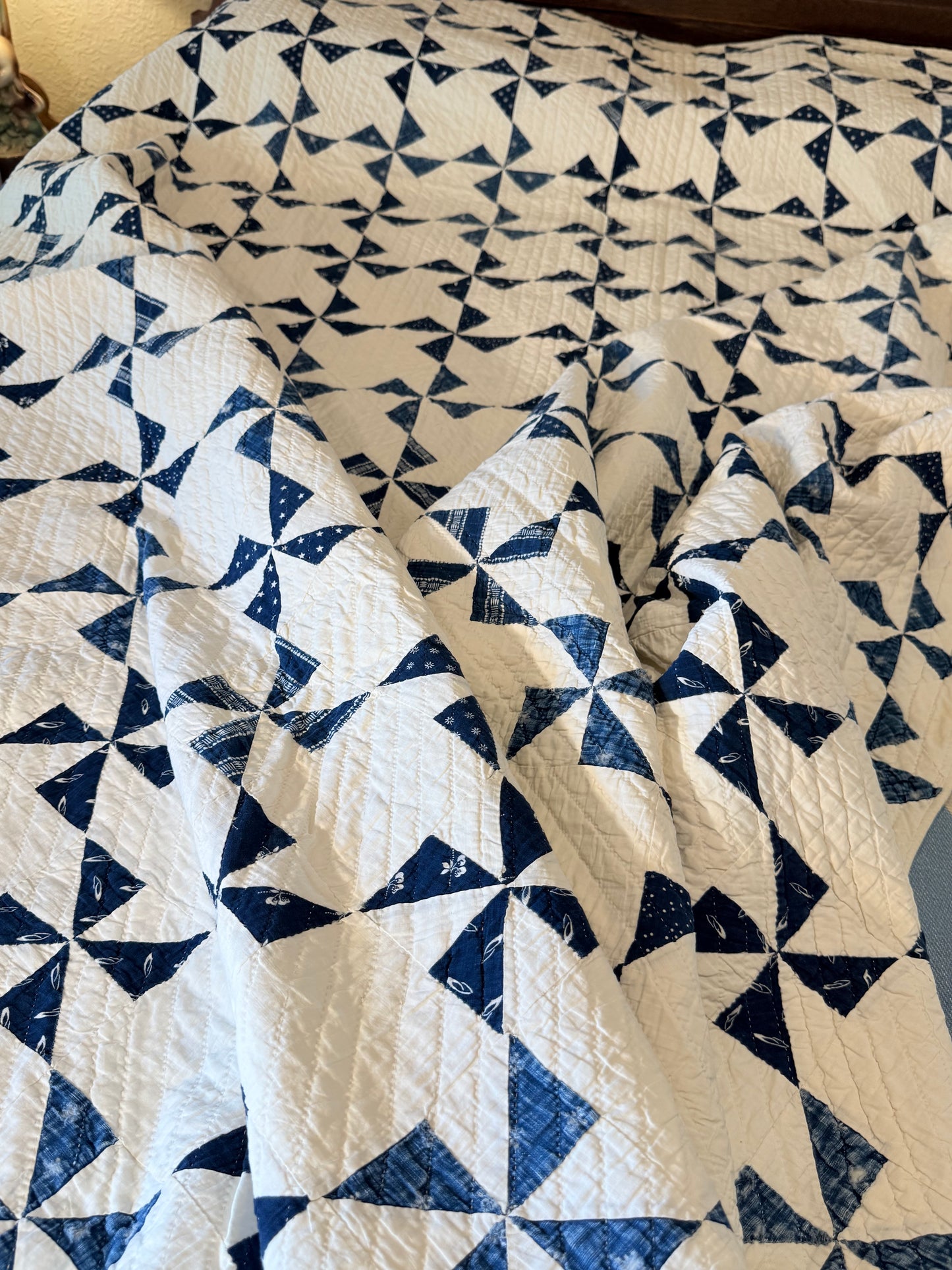Indigo Mini Pinwheels Quilt