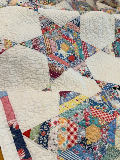 Colorful String  Stars Quilt