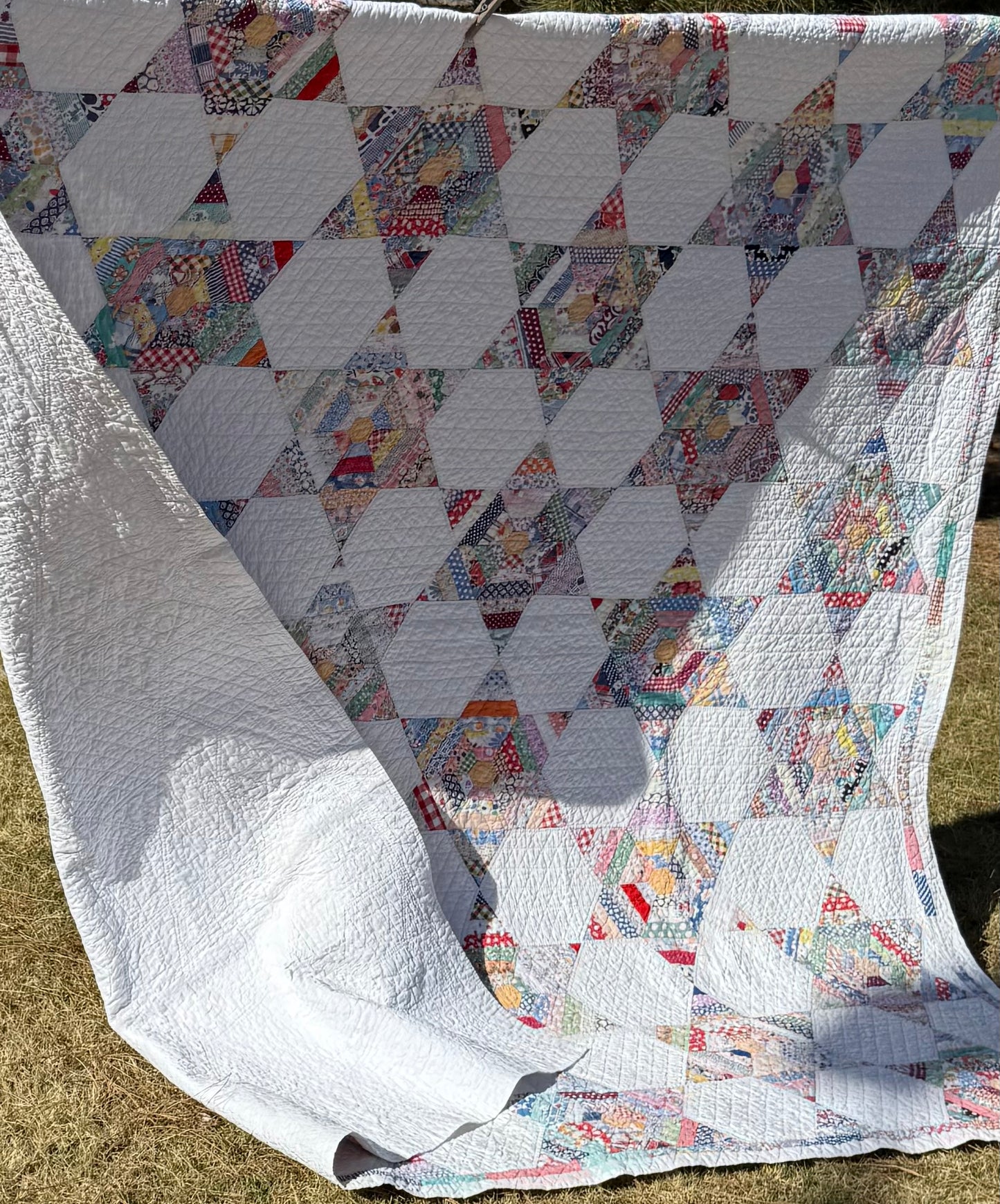 Colorful String  Stars Quilt