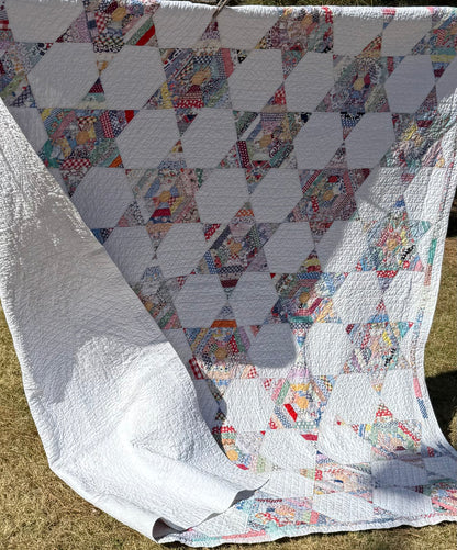 Colorful String  Stars Quilt