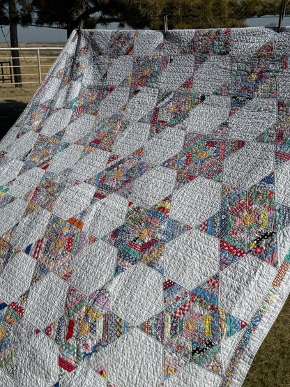 Colorful String  Stars Quilt
