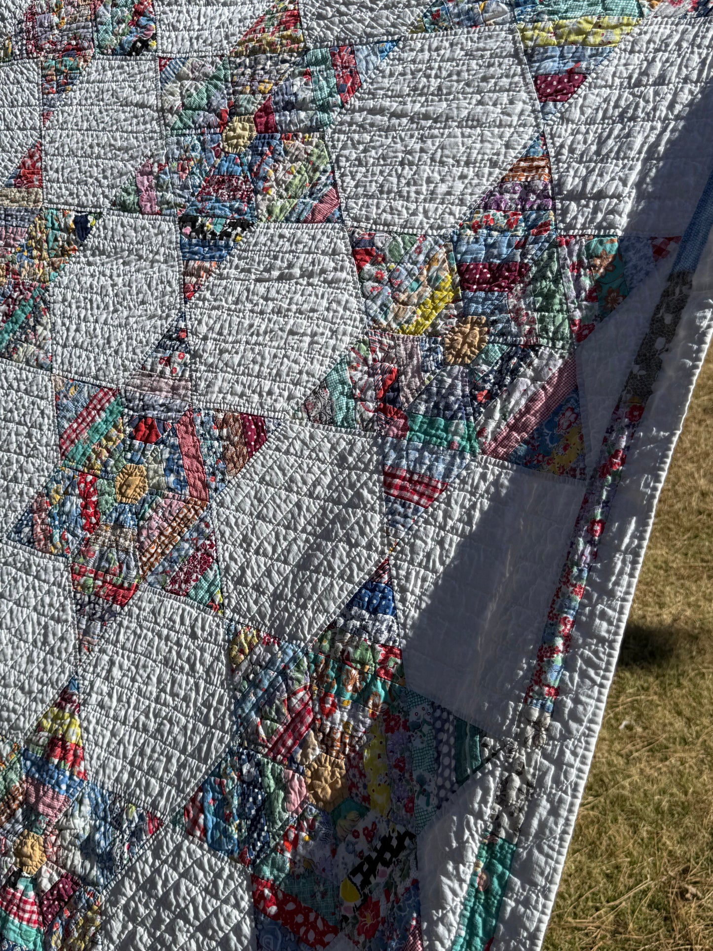 Colorful String  Stars Quilt