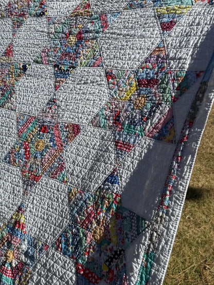 Colorful String  Stars Quilt